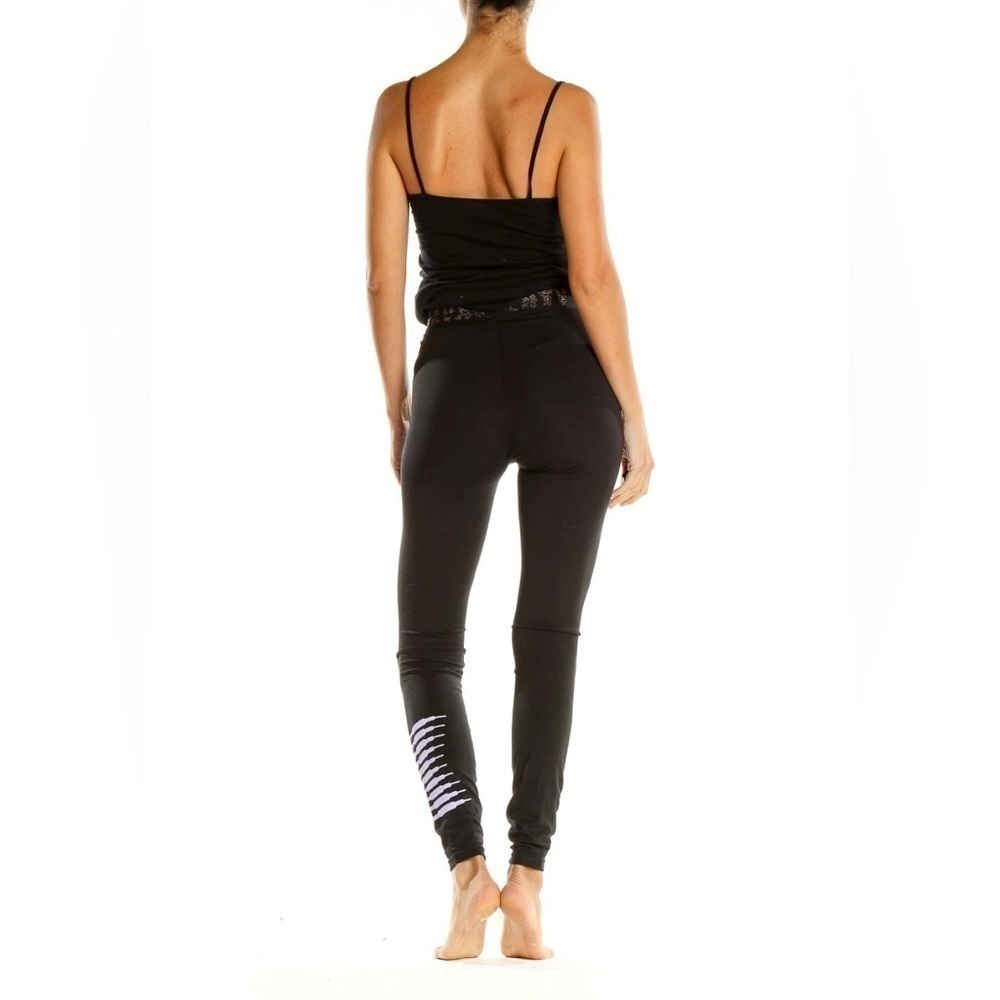 Savage x Fenty High Rise Womens Black Forever Savage Jersey Leggings Logo Sz M - Picture 2 of 12